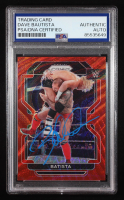 Dave Bautista Signed 2022 Panini Prizm WWE Prizms Ruby Wave #196 (PSA) at PristineAuction.com