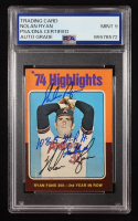 Nolan Ryan Signed 1975 Topps Mini #5 "108.5 MPH Fastball" (PSA | Auto 9) at PristineAuction.com