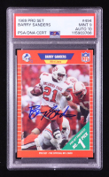 Barry Sanders Signed 1989 Pro Set #494 RC (PSA 9 | Autograph Graded PSA 10) at PristineAuction.com