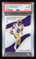 Justin Jefferson 2023 Immaculate Collection Collegiate Blue #30 #18/35 (PSA 8) at PristineAuction.com