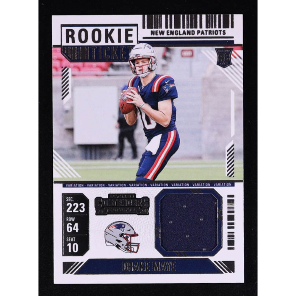 Drake Maye 2024 Panini Contenders Rookie Ticket Swatches #11 RC at PristineAuction.com