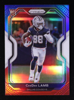 CeeDee Lamb 2020 Panini Prizm Prizms Red White and Blue #334 RC at PristineAuction.com