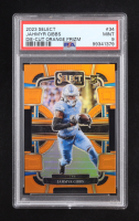Jahmyr Gibbs 2023 Select Prizm Orange Die Cut #34 #184/499 RC (PSA 9) at PristineAuction.com