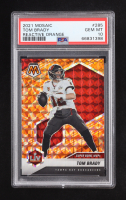Tom Brady 2021 Panini Mosaic Mosaic Reactive Orange #285 MVP (PSA 10) at PristineAuction.com