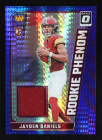 Jayden Daniels 2024 Donruss Optic Rookie Phenoms Blue Hyper #17 RC at PristineAuction.com