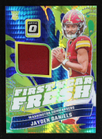 Jayden Daniels 2024 Donruss Optic First Year Fresh Jerseys Blue Hyper #17 RC at PristineAuction.com