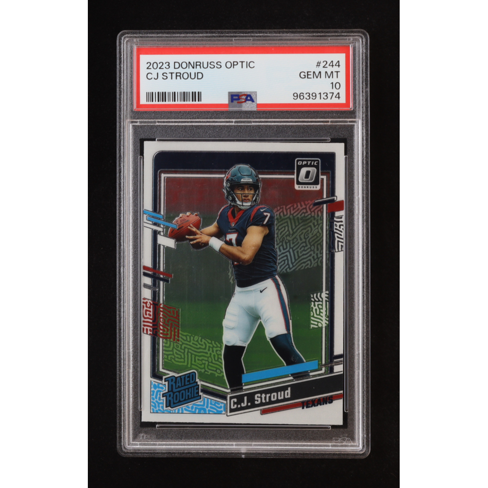 CJ Stroud 2023 Donruss Optic Rated Rookie #244 RC (PSA 10) at PristineAuction.com