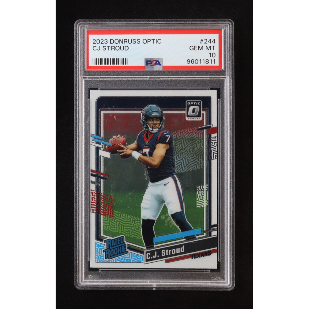 CJ Stroud 2023 Donruss Optic Rated Rookie #244 RC (PSA 10) at PristineAuction.com