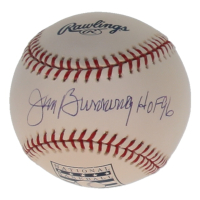 Jim Bunning Signed OML Hall of Fame Logo Baseball Inscribed "HOF 96" (JSA) at PristineAuction.com
