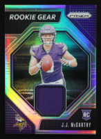 JJ McCarthy 2024 Panini Prizm Rookie Gear Purple Pulsar #8 RC at PristineAuction.com