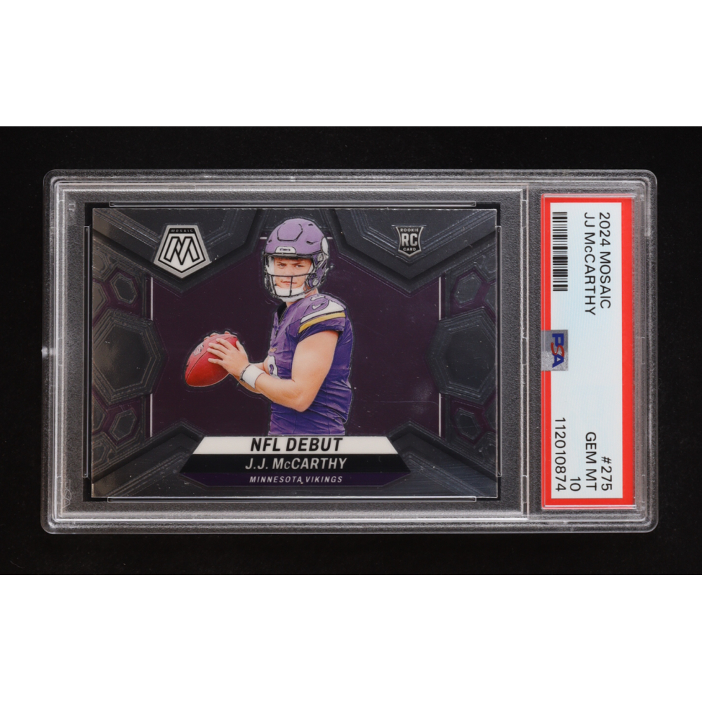 J.J. McCarthy 2024 Panini Mosaic #275 RC (PSA 10) at PristineAuction.com