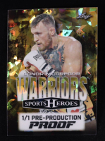 Conor McGregor 2025 Leaf Sports Heroes Warriors Crystal Yellow Pre-Production Proof #NNO #1/1 at PristineAuction.com