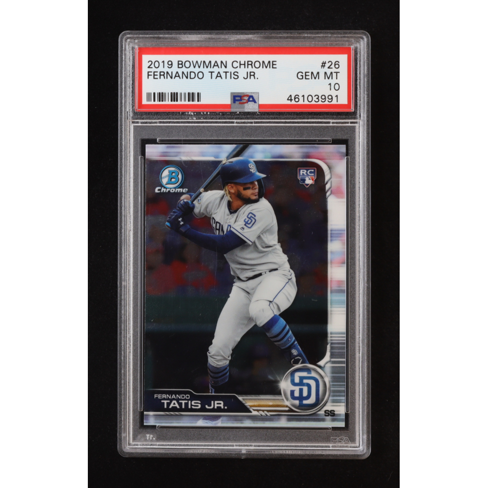 Fernando Tatis Jr. 2019 Bowman Chrome #26 RC (PSA 10) at PristineAuction.com