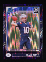 Drake Maye 2024 Donruss Optic Purple Shock #229 RR RC at PristineAuction.com
