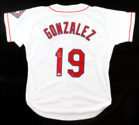 Juan Gonzalez Signed Rangers Russell Athletic Authentic Jersey Inscribed "M.V.P. 96" (JSA) at PristineAuction.com