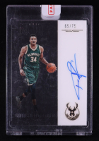 Giannis Antetokounmpo 2016-17 Panini Noir Autographs Color #68 #65/75 at PristineAuction.com