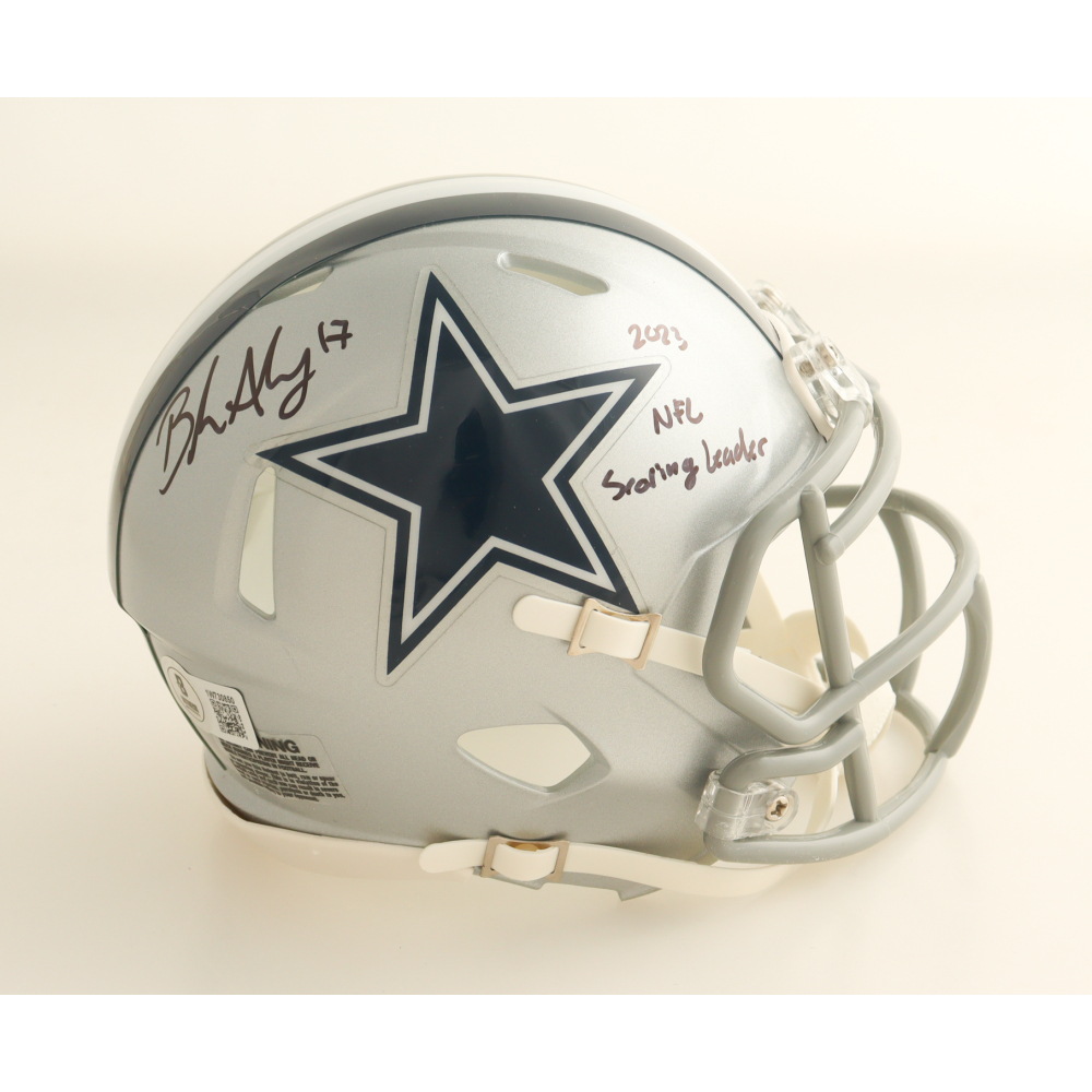 Brandon Aubrey Signed Cowboys Speed Mini Helmet Inscribed "2023 NFL Scoring Leader" (Beckett) at PristineAuction.com