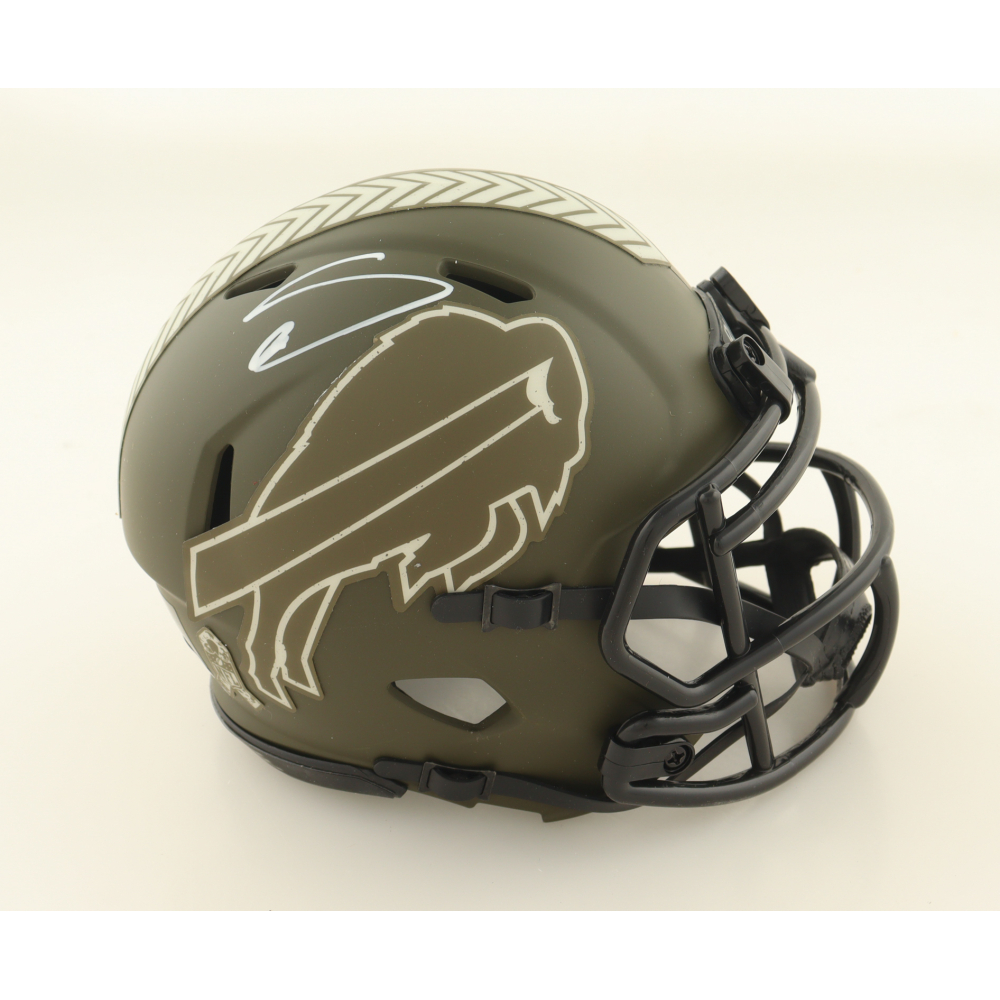 Stefon Diggs Signed Bills Salute To Service Alternate Speed Mini Helmet (Beckett) at PristineAuction.com