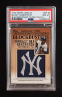 Rickey Henderson 2012 Topps Update Blockbusters Commemorative Hat Logo Patch #BP11 (PSA 8) at PristineAuction.com