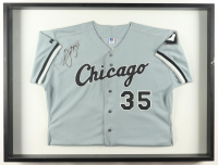 Frank Thomas Signed Custom Framed Jersey Display (Beckett) at PristineAuction.com