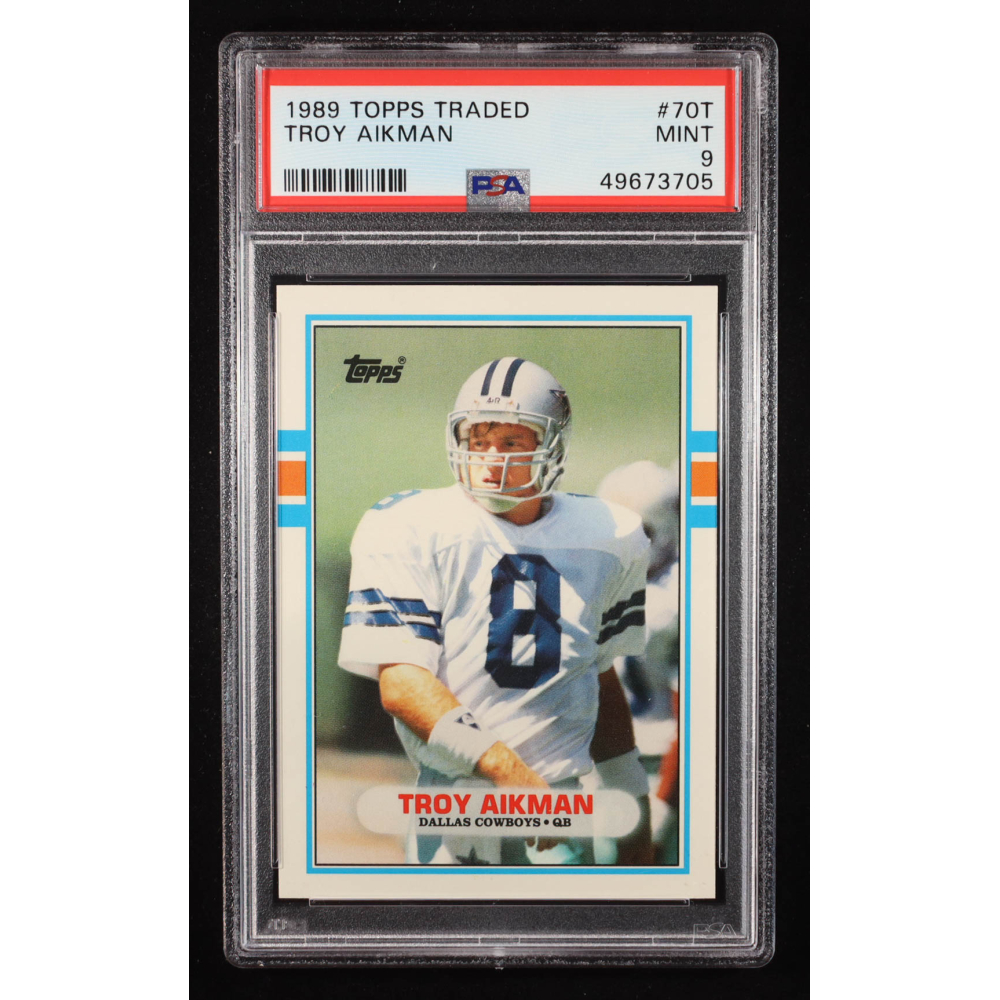 Troy Aikman 1989 Topps Traded #70T RC (PSA 9) at PristineAuction.com