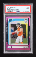 Bo Nix 2024 Donruss Optic Rated Rookies Preview Pink #369 RC (PSA 9) at PristineAuction.com