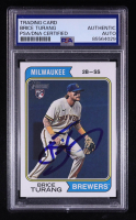 Brice Turang Signed 2023 Topps Heritage #614 RC (PSA) at PristineAuction.com