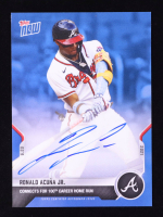 Ronald Acuna Jr. 2021 Topps Now Autographs Blue #393B at PristineAuction.com