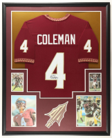 Keon Coleman Signed Custom Framed Jersey Display with (4) Photos (Beckett) at PristineAuction.com