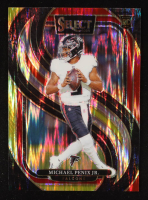 Michael Penix Jr. 2024 Select Prizm Red and Yellow Shock #110 RC at PristineAuction.com