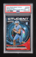 Drake Maye 2024 Panini Prizm Draft Picks Student Orientation Red Ice #4 RC (PSA 10) at PristineAuction.com