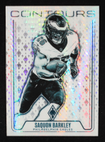 Saquon Barkley 2024 Panini Phoenix Contours White Shimmer #24 at PristineAuction.com