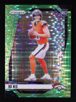 Bo Nix 2024 Panini Prizm Prizms Neon Green Pulsar #309 RC at PristineAuction.com