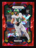 Bo Nix 2024 Panini Prizm Draft Picks Prizms Red Ice #105 RC at PristineAuction.com