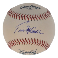 Tim McCarver Signed OML Hall of Fame Logo Baseball (JSA) at PristineAuction.com