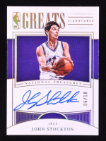 John Stockton 2022-23 Panini National Treasures NBA Greats Signatures Gold #11 #06/10 at PristineAuction.com