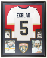 Aaron Ekblad Signed Custom Framed Jersey Display with (4) Photos (Beckett) at PristineAuction.com