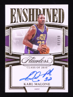 Karl Malone 2022-23 Panini Flawless Enshrined Signatures Gold #2 #01/10 at PristineAuction.com