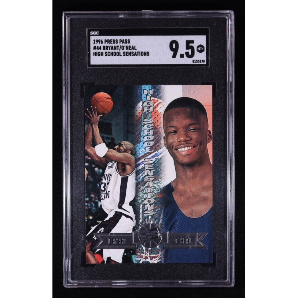 Kobe Bryant / Jermaine O'Neal 1996 Press Pass High School Sensations #44 RC (SGC 9.5) at PristineAuction.com
