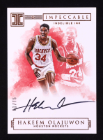 Hakeem Olajuwon 2016-17 Panini Impeccable Indelible Ink #26 #01/75 at PristineAuction.com