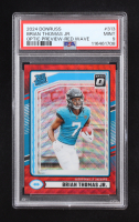 Brian Thomas Jr. 2024 Donruss Optic Rated Rookies Preview Red Wave #313 RC (PSA 9) at PristineAuction.com