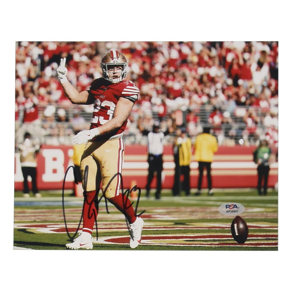 Christian McCaffrey Signed 49ers 8x10 Photo (PSA) at PristineAuction.com