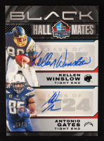 Kellen Winslow / Antonio Gates 2024 Panini Black Hall Mates Dual Autographs #16 #02/50 at PristineAuction.com