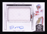 Joe Montana 2022 Leaf Trinity Patch Autographs #PAJM2 #55/99 at PristineAuction.com