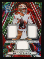 Brock Purdy 2024 Panini Spectra Triple Threats Materials Meta #6 #22/25 at PristineAuction.com