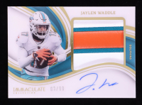 Jaylen Waddle 2023 Immaculate Collection Premium Patch Autographs #42 #3/99 at PristineAuction.com