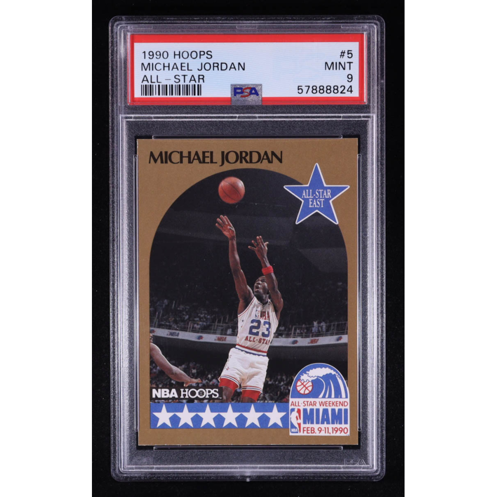 Michael Jordan 1990 Hoops #5 AS (PSA 9) at PristineAuction.com
