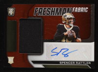 Spencer Rattler 2024 Totally Certified Freshman Fabric Signatures Mirror Red #14 #043/100 RC at PristineAuction.com