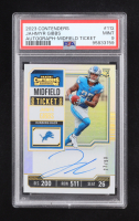 Jahmyr Gibbs 2023 Panini Contenders Midfield Ticket #112 Autograph #27/50 RC (PSA 9) at PristineAuction.com