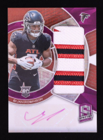 Bijan Robinson 2023 Panini Spectra Aspiring Patch Autographs Neon Purple #2 RC #05/30 at PristineAuction.com